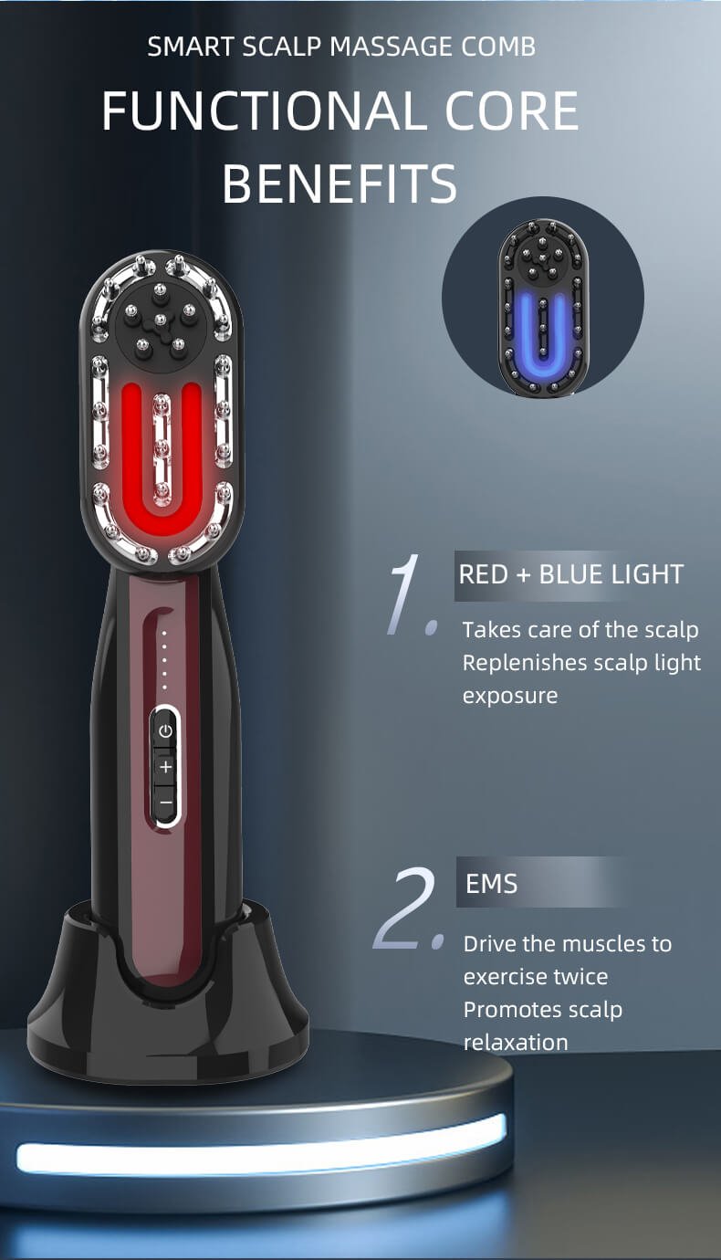 9 AD318 EMS technology comb replenishes scalp light exposure